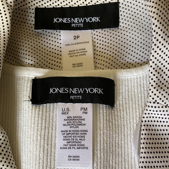 Jones New York Silk Jacket with Sleeveless Top - Picture 2 of 12